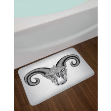 Head of Aries Art Bath Mat