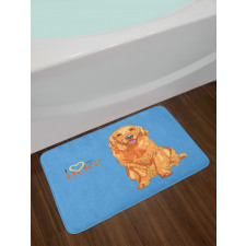 I Love My Dog Bath Mat