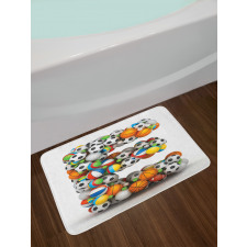 Sports Name Initials Bath Mat