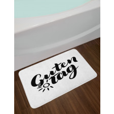 Hand Lettering Guten Tag Bath Mat