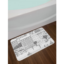 Monochrome Berlin Square Bath Mat