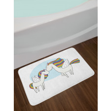 Colorful Pegasus Horses Bath Mat
