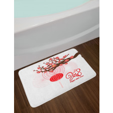 Cherry Branch Lantern Bath Mat