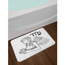 Angel with Bouquet Bath Mat