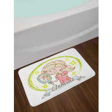 Girl with Mirror Bath Mat