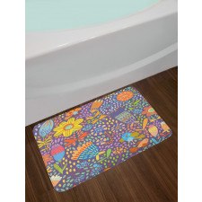 Flowers and Birds Bath Mat