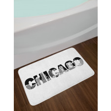 City in Letters Bath Mat