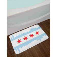 Buildings Flag Bath Mat