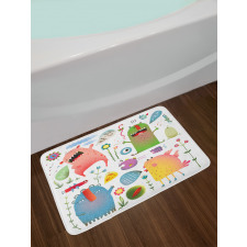 Alien Creatures Bath Mat