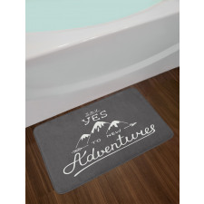 Words and Mountains Bath Mat