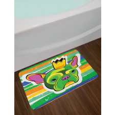 Crowned Dog Colorful Bath Mat