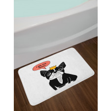 Queen Puppy with Crown Bath Mat