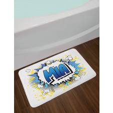 Feminine Name Comic Art Bath Mat