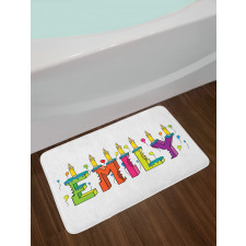 Colorful Cartoon Balloons Bath Mat