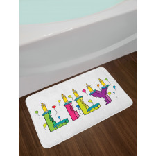 Joyful Letters Birthday Bath Mat