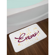 Girl Name Curved Font Bath Mat