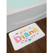 Baby Girl Name Bath Mat