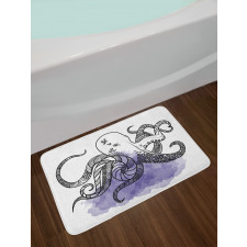 Line Art Animal Bath Mat