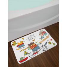 Urban Forest Characters Bath Mat