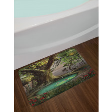 Enchanted Tree Fort Pond Bath Mat