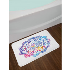 Mandala Effect Soft Colors Bath Mat