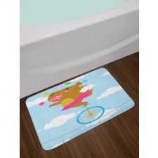 Balerina Juggler Hippo Bath Mat