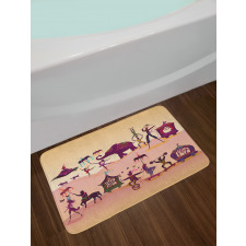 Oriental Fantasy Theme Bath Mat