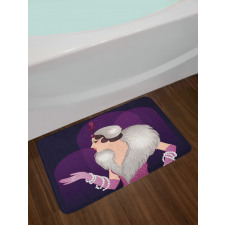 Vintage Portrait of Lady Bath Mat