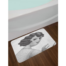 Young Lady from 20's Bath Mat