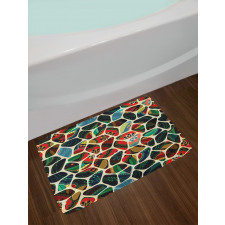 Floral Mosaic Bath Mat