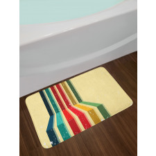 Vintage Colorful Strips Bath Mat