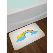 Sun over Clouds Bath Mat