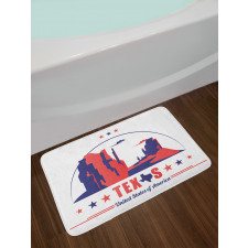 State Map Cowboy Bath Mat