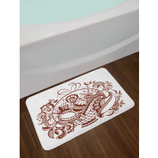 Classic Swirls Blossom Bath Mat