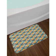 Abstract Garden Doodle Bath Mat