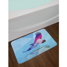 Polygonal Bird Design Bath Mat