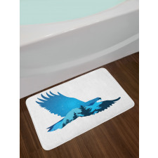 Bird Silhouette Design Bath Mat