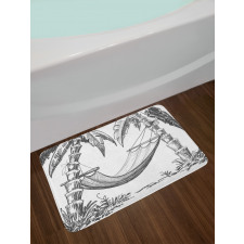 Hammock Palm Trees Bath Mat