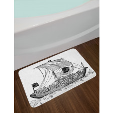 Chinese Sailboat Bath Mat