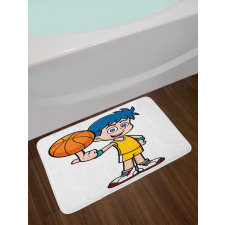 Boys Basketball Bath Mat