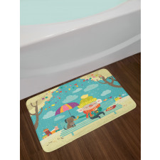 Old Man and His Dog Bath Mat