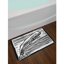 Vintage Stripy Sea Fish Bath Mat