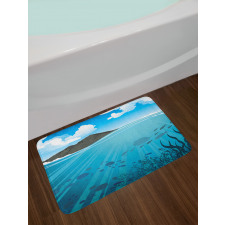 Fishes Sea Mountain Bath Mat