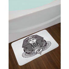 Vintage Pharaoh Tattoo Bath Mat