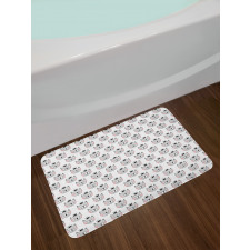 Funny Crowned Bears Bath Mat