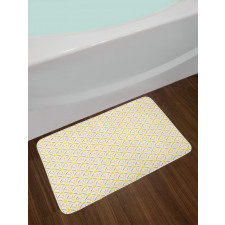 Crowns Checkered Pattern Bath Mat