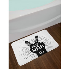 Sixties Pacifist Slogan Bath Mat