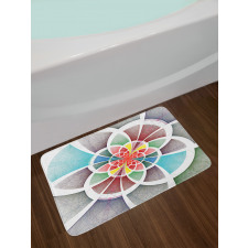 Circles Fractal Lines Bath Mat