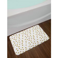 Simple Doodle Flying Bee Bath Mat