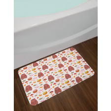 Autumn Forest Wildlife Bath Mat